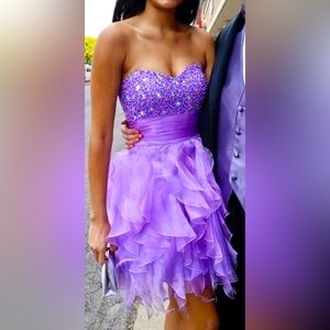 Strapless lilac prom dress. Size Medium. Worn one time.